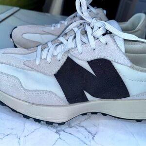 New Balance Cream and Black Sneakers